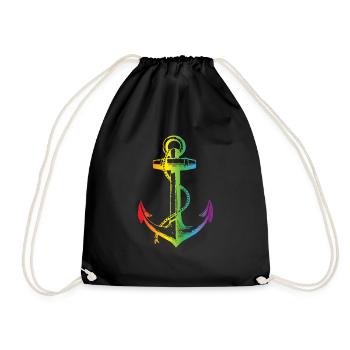 Rainbow Regenbogen Pride Homosexual Kleidung Mann - Turnbeutel - Schwarz - Vorne