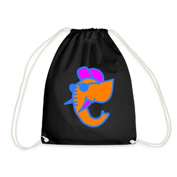 Coolephant colors - Turnbeutel - Schwarz - Vorne