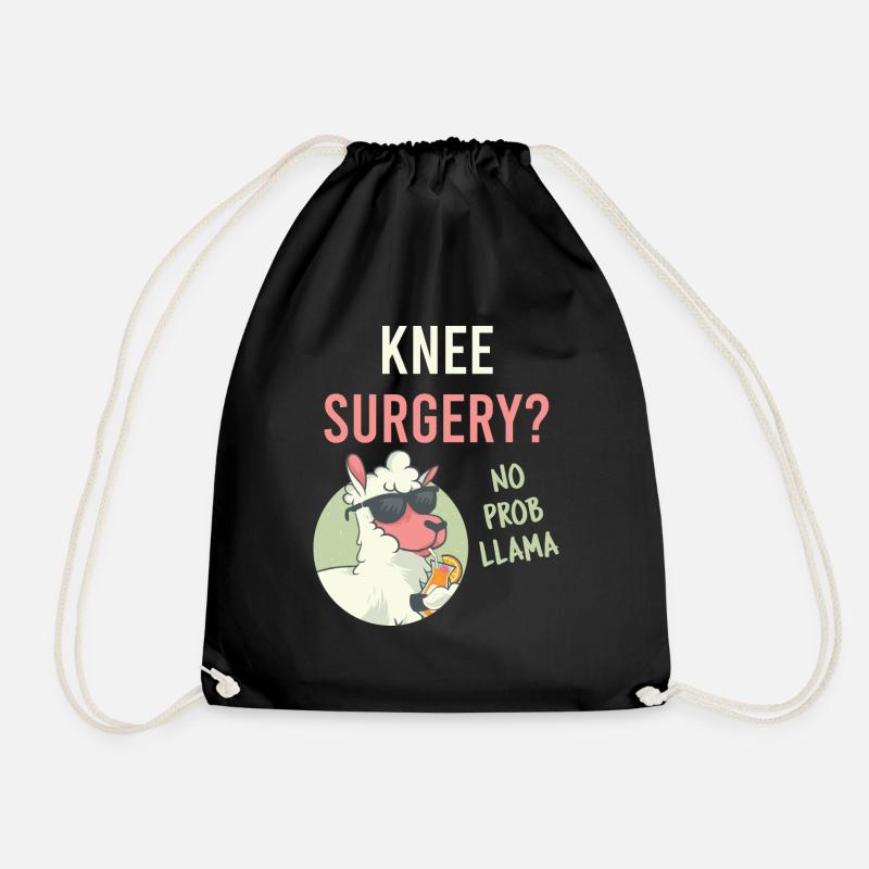 Lustige Knie-OP? No Prob Llama Reconstructive Medi - Turnbeutel - Schwarz