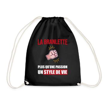 branlette branleur passion style de vie beauf - Sac de sport léger - noir - Devant