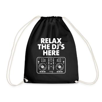 Relax The DJ's Here - Drawstring Bag - black - Front