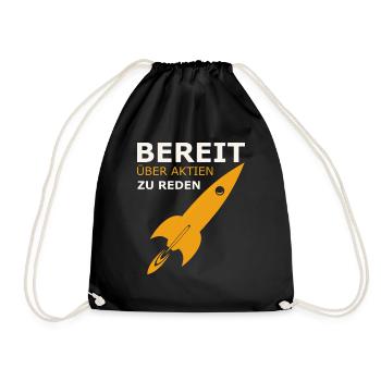 Aktien - Turnbeutel - Schwarz - Vorne