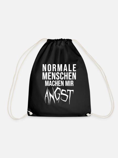 Normale Menschen machen mir Angst - Turnbeutel - Schwarz