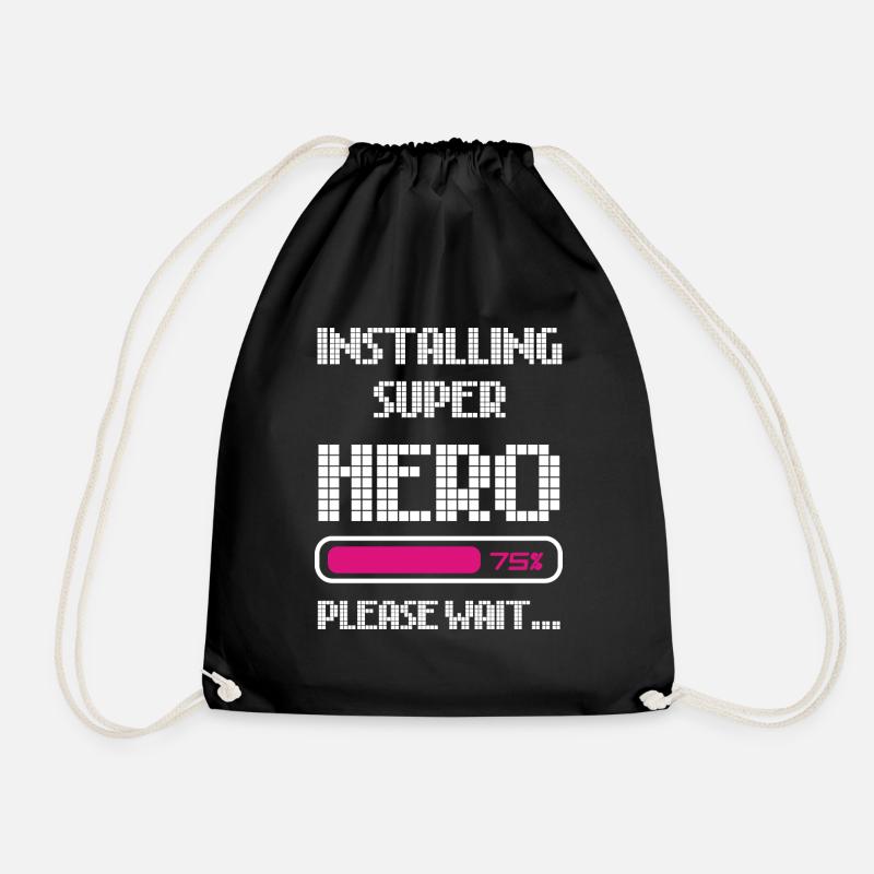 INSTALLIERT SUPER HERO - Turnbeutel - Schwarz