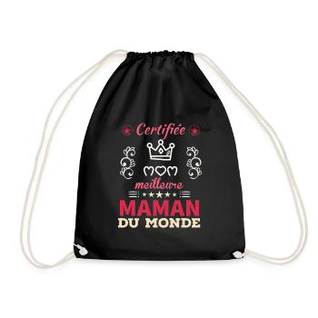 Certifiée meilleure maman du monde - Sac de sport léger - noir - Devant