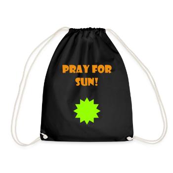sun - Drawstring Bag - black - Front