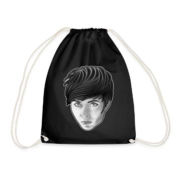 Gothic Frau - Turnbeutel - Schwarz - Vorne
