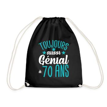 Toujours aussi génial 70 ans cadeau homme humour - Sac de sport léger - noir - Devant