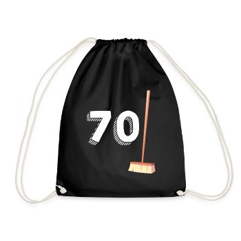 70 Besen Geschenk Humor Original Geburtstag - Turnbeutel - Schwarz - Vorne