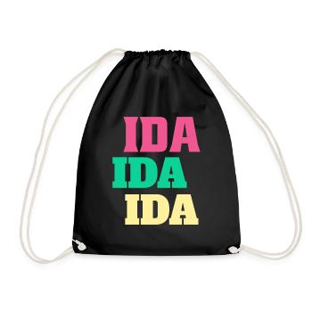 Ida Idachen Nom d’anniversaire Prénom Cadeaux - Sac de sport léger - noir - Devant