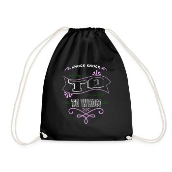 quote writer cool blogging writers novelist - Drawstring Bag - black - Front
