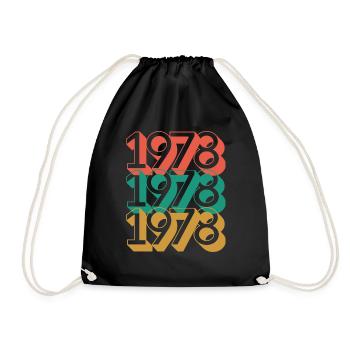 Anniversaire année 1978 / Vintage 1978 - Sac de sport léger - noir - Devant