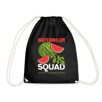 Watermelon Squad Team Tropische Sommerfrüchte - Turnbeutel - Schwarz - Vorne
