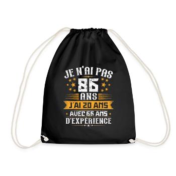 Je n'ai pas 86 ans, Cadeau d'anniversaire 86 ans - Sac de sport léger - noir - Devant