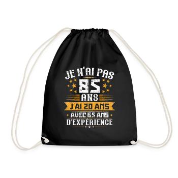 Je n'ai pas 85 ans, Cadeau d'anniversaire 85 ans - Sac de sport léger - noir - Devant