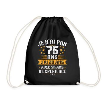 Je n'ai pas 76 ans, Cadeau d'anniversaire 76 ans - Sac de sport léger - noir - Devant