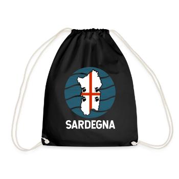 Sardinien Flagge - Turnbeutel - Schwarz - Vorne