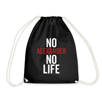 No Alexander No Life - Drawstring Bag - black - Front