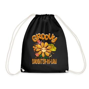 Groovy belle-fille famille assortie vintage - Sac de sport léger - noir - Devant