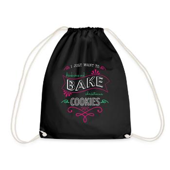 birthday present idea beer tshirts - Drawstring Bag - black - Front