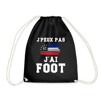 Je peux pas j'ai foot cadeau humour homme football - Sac de sport léger - noir - Devant