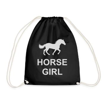 Citation de fille de cheval disant - Sac de sport léger - noir - Devant