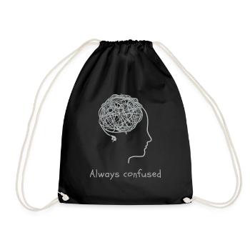 Toujours confus - Sac de sport léger - noir - Devant