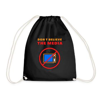 T-shirts et accessoires « NE CROYEZ PAS LES MÉDIAS » pour - Sac de sport léger - noir - Devant