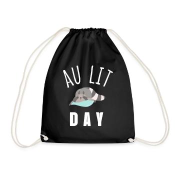au lit day - Sac de sport léger - noir - Devant