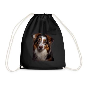 Sweet Australian Shepherd Gift for - Drawstring Bag - black - Front