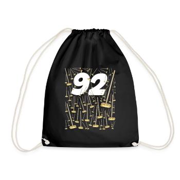 Birthday 92 Brooms Quote Party - Drawstring Bag - black - Front