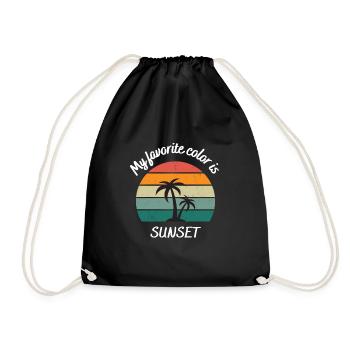 My favorite color is Sunset - Turnbeutel - Schwarz - Vorne