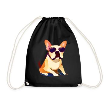 Dogs Dog Owner Dog Bulldog Dog Owner - Drawstring Bag - black - Front