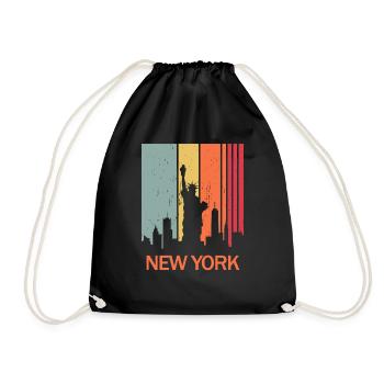New York - Turnbeutel - Schwarz - Vorne