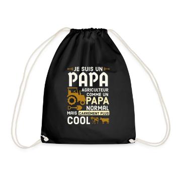 Papa agriculteur 5 - Sac de sport léger - noir - Devant
