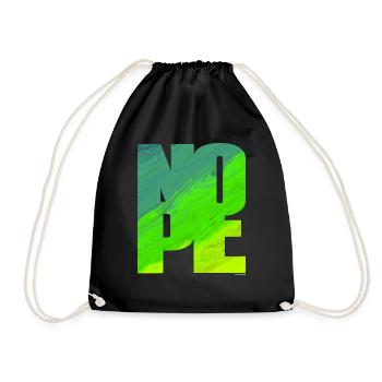 NOPE - don't be a yes sayer! - Drawstring Bag - black - Front