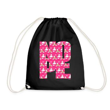 NOPE - don't be a yes sayer! - Drawstring Bag - black - Front