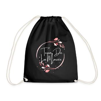 Team de la mariée floral - Sac de sport léger - noir - Devant