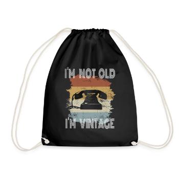 Je ne suis pas vieux, je suis VINTAGE - Sac de sport léger - noir - Devant