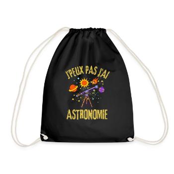 Astronomie amateur téléscope planète - Sac de sport léger - noir - Devant