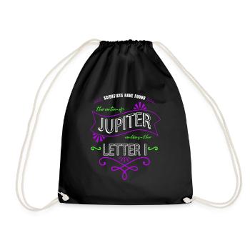 Weightless Planets Astronomy Tshirt Awesome - Drawstring Bag - black - Front