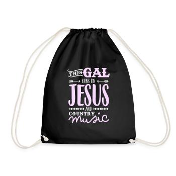 Country Music Girl - Drawstring Bag - black - Front