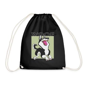 Husky sibérien mignon - Sac de sport léger - noir - Devant