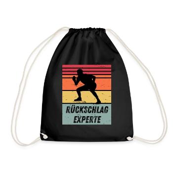 Rückschlagexperte - Turnbeutel - Schwarz - Vorne