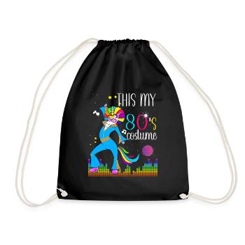 Licorne Cadeau Drôle Vintage Année 80 - Sac de sport léger - noir - Devant