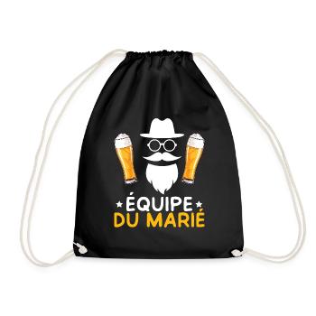 Marié Fête EVG Enterrement De Vie De Garçon Groupe - Sac de sport léger - noir - Devant