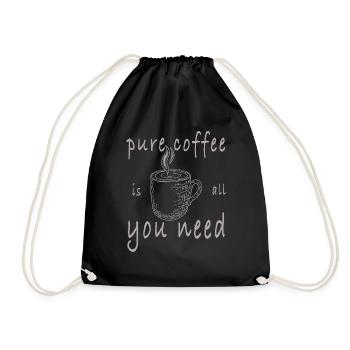 pure coffee - Turnbeutel - Schwarz - Vorne