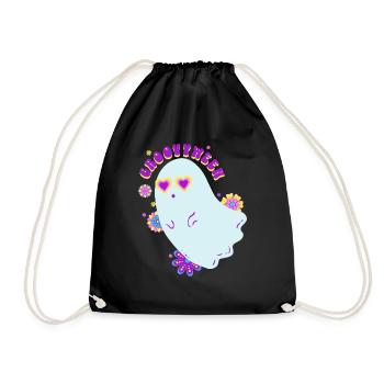 groovy gosh - Drawstring Bag - black - Front