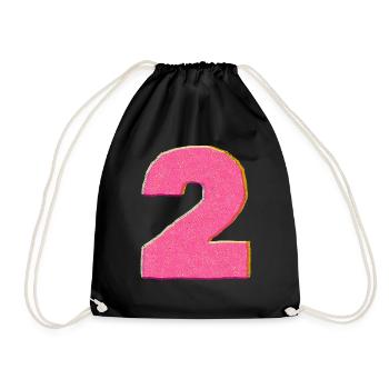 2 Two - Drawstring Bag - black - Front