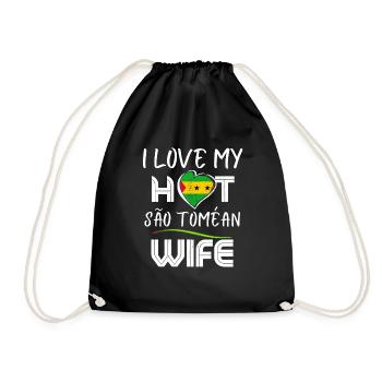 C’est drôle j’aime mon mari chaud de São Toméan - Sac de sport léger - noir - Devant